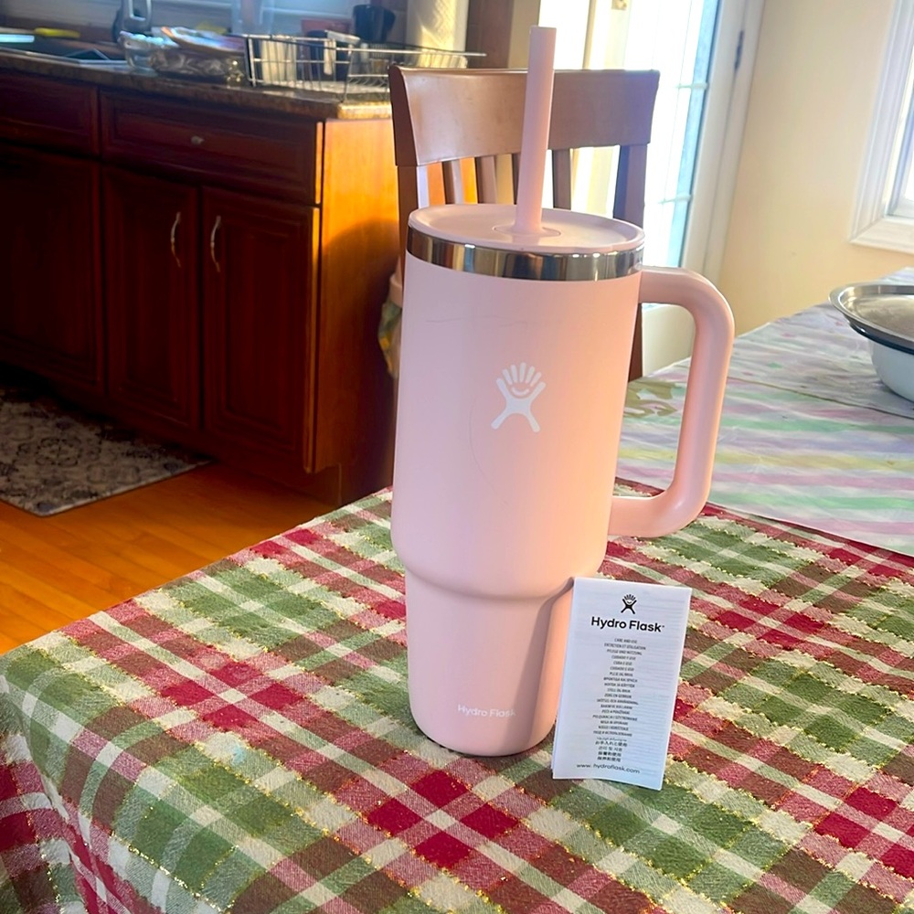 Hydro flask 40 oz all around travel tumbler trillium, pink